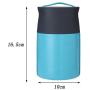 Thermos Food Jar 600ml Thermos Stainless Food Flask,Leakproof Vacuum Insulated Food Containers With Folding Spoon (Color : Yellow)
