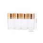 12Pcs 10ml/0.33oz Clear Glass Storage Container Bottle Vial Jars for Cosmetics Travel Essential Oils Powders Creams Ointments Grease and Capsule(Gold Lid)