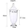 Apothecary Jars Transparent Glass Storage Tank for Candy Snacks Storage Bottle Wedding Gift Decoration, Large:4L