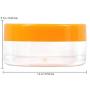 40Pieces 10G/10ML Round Clear Cream Jars Container with Orange Lids BPA free