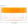 10Pieces 10G/10ML Round Clear Cream Jars Container with Orange Lids BPA free