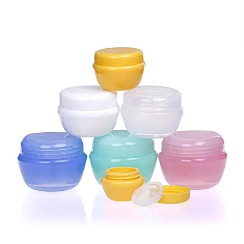 2 Stück Kosmetik Reisebehälter Plastik Leere Make-up Creme Behälter Glasbehälter Auffüllbare Reisezubehör (Größe: 5g)