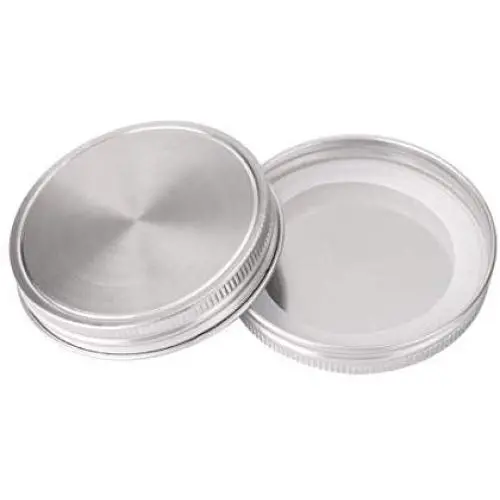 2 Stück Edelstahl Weitmuнд Mason Jar Deckel mit Dichtung für Mason Canning Ball Gläser