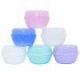 12PCS 5ml / 5g Mixed Color Empty Plastic Cosmetic Makeup Jars Pot Sample Containers Bottle For Face Cream Eye Shadow Storage Lip Balm Eye Nail Art Travel Box