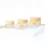 Bouteille de Crème de Soin 5g/10g/15g/30g/50g, Pot à Eye Mask en Verre, Couvercle en Bois Grainé, Emballage Cosmétique (Taille : 15g)