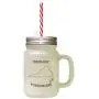 Brown Coolest Virginian Virginia Frosted Glass Mason Jar With Straw Brown Coolest Virginian Virginia Frosted Glass Mason Jar With Straw