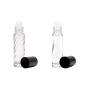 2 Roll-on Refillable Glass Perfume Bottle Purse or Travel Size. ''Plain & Swirl'' 1/3oz .33 Fl. oz. 10ml.