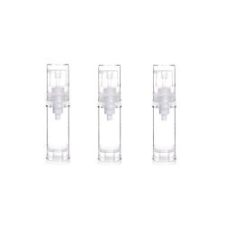 12PCS Clear Empty Portable Refill Airless Vacuum Pump Bottles Cosmetic Make-up Cream Lotion Sample Travel Packing Toiletries Liquid Storage Container Vial Jars for Emulsion Face Cream Shower Gel