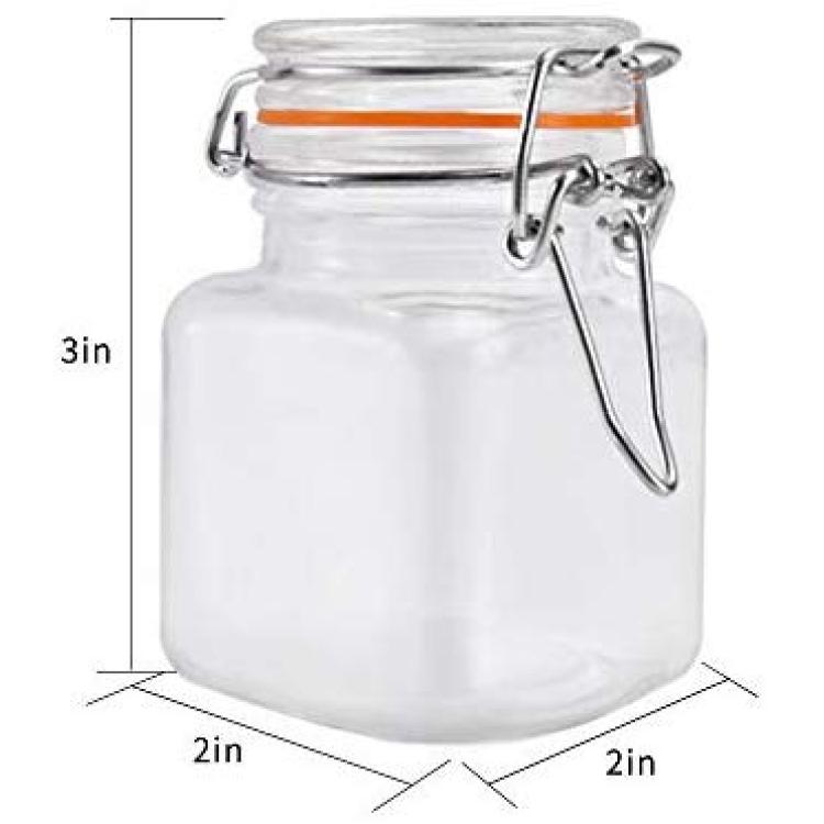 Glass Jars With Airtight Lids 4 oz,Small Jars With LeakProof Rubber  Gasket,30 ..