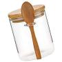 Food Storage Glass Jar Clear Sealed Canister Container With Lid And Spoon For Loose Tea Salt Sugar Coffee Bean Preservation