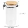 Hemoton Glass Jars With Airtight Lids,Airtight Food Storage Containers with Bamboo Lids - Kitchen Container Loose Tea Coffee Bean Sugar cookies,Keeps Food Fresh & Dry(1420ml)