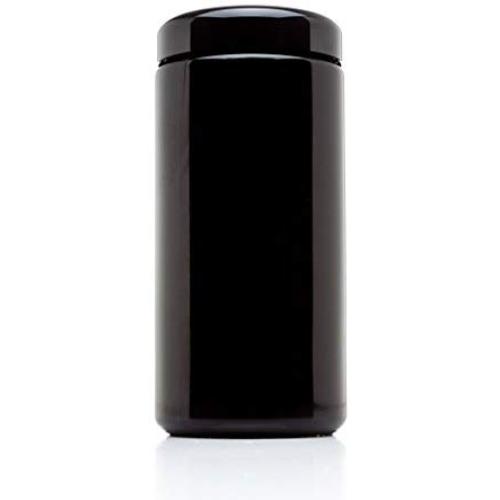 Infinity Jars 500 ml (17 fl oz) Tall Large Black Ultraviolet Glass Wide Mouth Screw Top Jar