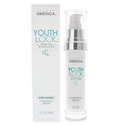 Beauty America Youth Lock, Advanced Anti-Aging Stem Cell Hydrating Serum, 1 fl oz, Off-white