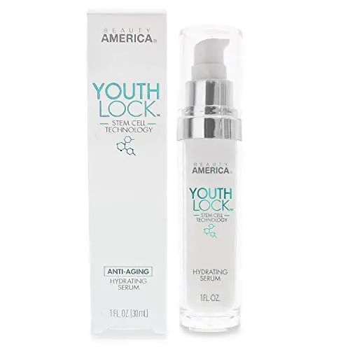 Beauty America Youth Lock, Fortgeschrittene Anti-Aging Stammzell-Feuchtigkeitserhaltungs-Serum, 1 fl oz, Hellweiß