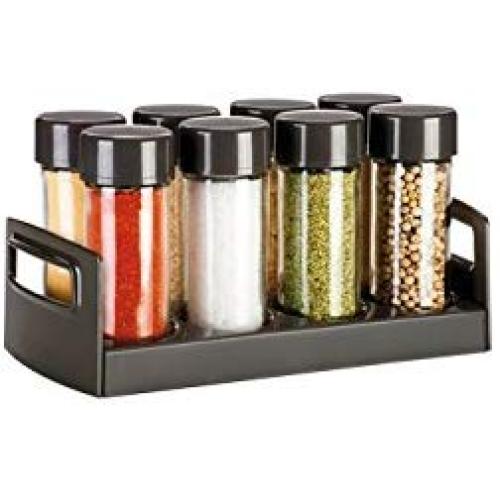 Tescoma Spice jars in stand SEASON 8 pcs, anthracite