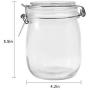 Betrome 25 OZ Glass Jar 6 Pack with Airtight Rubber Gasket Lid Reusable Storage Jar for Jam, Coffee, Tea,Honey, Beans, Spice