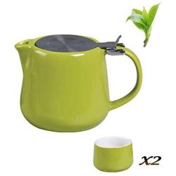 Teapot Ceramic 500ml Large capacity stainless steel filter 2 cups kettle Water storage jar the Chinese tea culture Green Jasmine Flowers Black Tea Coffee milk,living room,tea lovers,Green