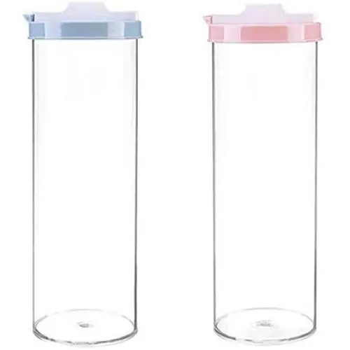 Boîte de Rangement pour Nouilles Nrpfell, Réservoir de Rangement pour Grains, Pot Transparent Scellé, Jar Rond, Contenant de Rangement Alimentaire, 2 Pièces Boîte de Rangement pour Nouilles Nrpfell, Réservoir de Rangement pour Grains, Pot Transparent Scellé, Jar Rond, Contenant de Rangement Alimentaire, 2 Pièces
