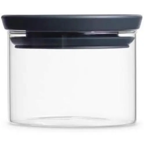 Brabantia Stackable Glass Jar, + Grey Lid, for Storage, Accessories, 0.35l, 298301 Brabantia Stackable Glass Jar, + Grey Lid, for Storage, Accessories, 0.35l, 298301