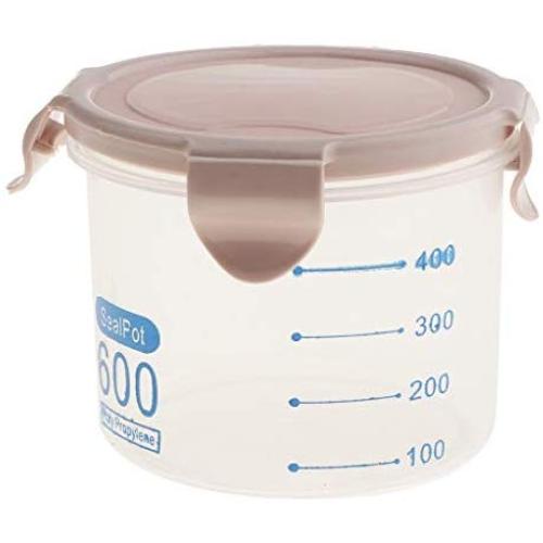 Cereal Container Plastic Storage Containers Food Storage Containers Kitchen - Pink 600ml, as described