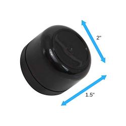 Houseables Black Jar Lotion Container, 2 Oz, 60 ML Gram Capacity, 24 pcs, Plastic, BPA Free, w/Removable Inner Liners & Dome Lids for Cosmetic Samples, Cream