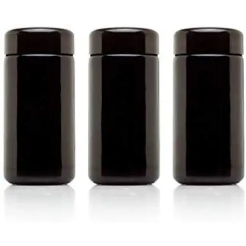 Infinity Jars 100 ml (3.3 fl oz) 3-Pack Tall Black Ultraviolet Refillable Empty Glass Screw Top Jar Infinity Jars 100 ml (3.3 fl oz) 3-Pack Tall Black Ultraviolet Refillable Empty Glass Screw Top Jar