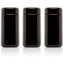 Infinity Jars 100 ml (3.3 fl oz) 3-Pack Tall Black Ultraviolet Refillable Empty Glass Screw Top Jar