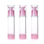 3Pcs Portable Empty Refillable Plastic Airless Pump Bottles Cosmetic Makeup Cream Lotion Toner Toiletries Liquid Sample Packing Storage Containers Vial Jar Pots(Pink-50ml/1.7oz)