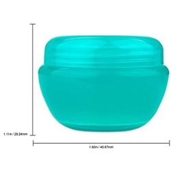 Beauticom 24 Pieces 10G/10ML Teal Container Jars with Inner Liner and Lid for Scrubs, Oils, Salves, Creams, Lotions, Makeup Cosmetics, Nail Accessories, Beauty Aids - BPA Free