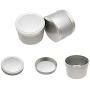 SUPVOX 10pcs Metal Tins Jar Top Empty Tins Candle Travel Tins Store Spices Candies Tea Gift Silver
