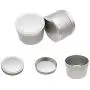 Metalltöpfe, 10 Stück, mit Deckel, für Kerzen, Reise-Töpfe, Shop, Gewürze, Süßigkeiten, Tee, Geschenk, Silber