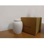 SYELLOWAFTER Ceramic Decorative Canister with Lid | Ivory Memory Jar Pretty Storage Container
