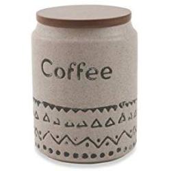 Villa dEste Home Tivoli Coffee Jar, Stoneware, Brown, 10 x 15 cm