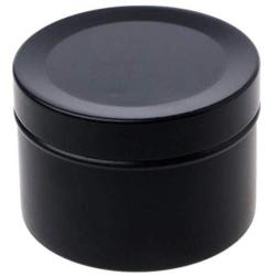 1Pcs Mini 50Ml Tin Tea Candy Biscuits Cookie Storage Box Round Metal Case Wedding Party Favor Organizer Container,Black