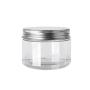 6PCS 120ML/4Oz Clear Empty Refillable PET Plastic Wide Mouth Cosmetic Bottles With Aluminum Cap-Cream Lotion Holder Case Makeup Storage Contanier Facial Pack Pot Jar