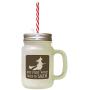 Brown Not Every Witch Lives In Salem Frosted Glass Mason Jar With Straw