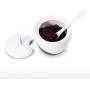 Cigooxm Ceramic Sugar Bowl Storage Jar with Lid Sugar Storage Container for Home and Kitchen Sugar Salt Pepper Storage Jar