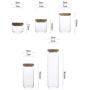 BESTONZON 2Pcs 500ml Clear candy jar spice condiment glass bottle tea storage canister transparent food storage tank with wooden lid (9x10.5cm)