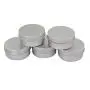 JUNKE Lippenbalsam Tiegel Aluminium Leere Schraubdeckel Behälter für Kosmetik & Basteln, Pack von 24, 50ml