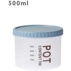 Tree House Round Storage Containers Lids, Milk Powder cans Scale Clear Plastic Sealed jar-B 500mlx5