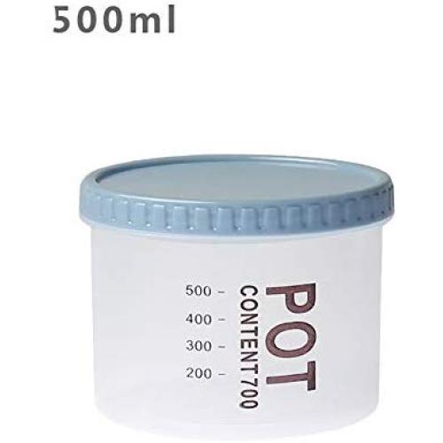 Tree House Round Storage Containers Lids, Milk Powder cans Scale Clear Plastic Sealed jar-B 500mlx5