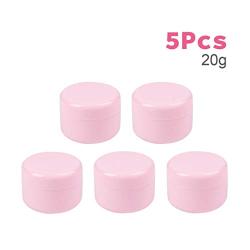 Puff Case Face Blusher Jars Containers,3/5 Pcs 20/50/100g Plastic Empty Loose Powder Refillable Bottles Makeup Storage Box Travel Cosmetic Face Cream Makeup Container (Pink 20g)