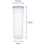 BESTONZON Transparent Sealed Can Grain Storage Tank Kitchen Cereal Crisper for Noodles Dry Food Oatmeal Rice (Blue)