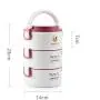 CAISYE Stainless Steel Soup Thermos Food Jar + Spoon - Triple Wall Vacuum Insulated - Hot Soup & Cold Meals Storage Container Jar - Kids School Lunch, No Leaks, BPA Free (White, 2700 ML)