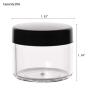 100 Packs Cream Containers with Lids 20g Black Traveling Jars Empty Bottles for Toiletries