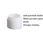 Facial Mask Jar Glass Refillable Cosmetic Container,100G White Porcelain Bottle Travel Scrub Cream Jar With Inner Liners,2pcs