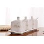 Mini Spice Jars Square Spice Jar Creative Kitchenware Spice Box Three-piece Set