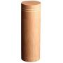 Natural Bamboo Salt and Spice Box with Swivel Lid, Portable Travel Tea Canisters Cover, Round Shape Sealed Tea Box Tube Jar Kitchen Storage Accessories