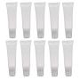 10Pcs Empty Clear Plastic Tubes - Mini Empty Refillable Soft Squeezable Cosmetic Containers Tubes Jars For Storing DIY Lip Balm Lip Gloss Sample With Inner Plug size 10ML