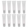 10Pcs Empty Clear Plastic Tubes - Mini Empty Refillable Soft Squeezable Cosmetic Containers Tubes Jars For Storing DIY Lip Balm Lip Gloss Sample With Inner Plug size 10ML